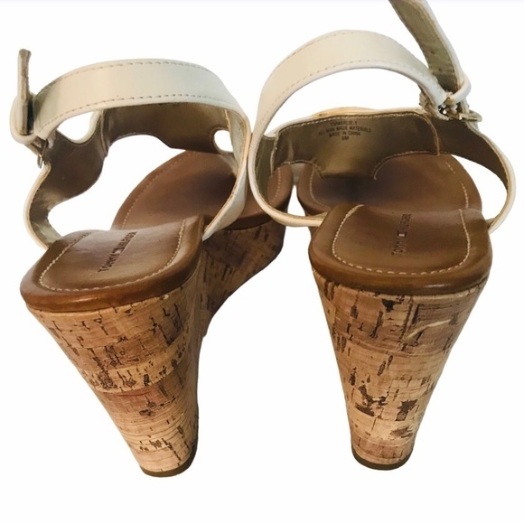 TOMMY Hilfiger White Thong Platform Wedge Sandal Size 9 - Picture 5 of 9